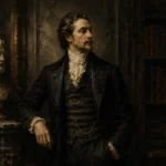 Library Gentleman Classical Portrait Wall Art Canvas Print