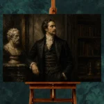 Library Gentleman Classical Portrait Wall Art Canvas Print - Image 2