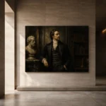 Library Gentleman Classical Portrait Wall Art Canvas Print - Image 6