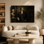 Library Gentleman Classical Portrait Wall Art Canvas Print - Image 7