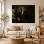 Library Gentleman Classical Portrait Wall Art Canvas Print - Image 8