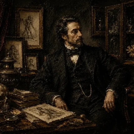 Cabinet of Curiosities Gentleman Classical Portrait Wall Art Canvas Print