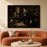Cabinet of Curiosities Gentleman Classical Portrait Wall Art Canvas Print - Image 3