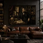 Cabinet of Curiosities Gentleman Classical Portrait Wall Art Canvas Print - Image 4