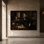 Cabinet of Curiosities Gentleman Classical Portrait Wall Art Canvas Print - Image 6