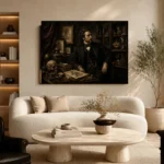 Cabinet of Curiosities Gentleman Classical Portrait Wall Art Canvas Print - Image 7