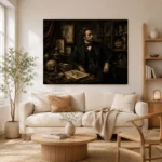 Cabinet of Curiosities Gentleman Classical Portrait Wall Art Canvas Print - Image 8