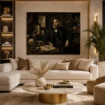 Cabinet of Curiosities Gentleman Classical Portrait Wall Art Canvas Print - Image 9