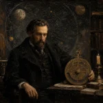 Celestial Astronomer Classical Portrait Wall Art Canvas Print