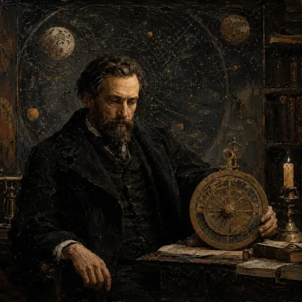 Celestial Astronomer Classical Portrait Wall Art Canvas Print