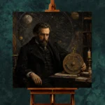 Celestial Astronomer Classical Portrait Wall Art Canvas Print - Image 11