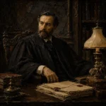 Lamplit Advocate Classical Portrait Wall Art Canvas Print