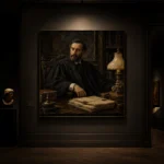 Lamplit Advocate Classical Portrait Wall Art Canvas Print - Image 7