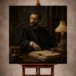 Lamplit Advocate Classical Portrait Wall Art Canvas Print - Image 10