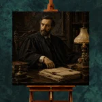 Lamplit Advocate Classical Portrait Wall Art Canvas Print - Image 11