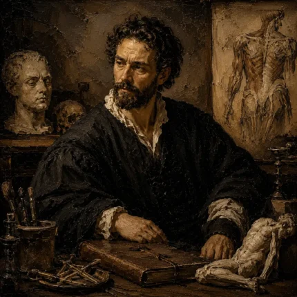 Anatomist Scholar Classical Portrait Wall Art Canvas Print