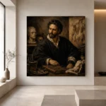 Anatomist Scholar Classical Portrait Wall Art Canvas Print - Image 4