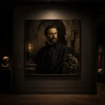 Candlelit Gothic Scholar Classical Portrait Wall Art Canvas Print - Image 7