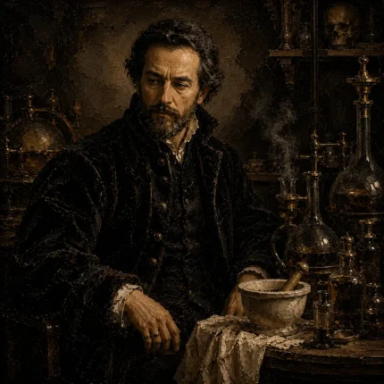 Apothecary Scholar Classical Portrait Wall Art Canvas Print