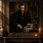 Apothecary Scholar Classical Portrait Wall Art Canvas Print - Image 2