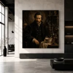 Apothecary Scholar Classical Portrait Wall Art Canvas Print - Image 3