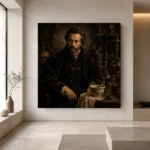 Apothecary Scholar Classical Portrait Wall Art Canvas Print - Image 4
