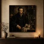 Apothecary Scholar Classical Portrait Wall Art Canvas Print - Image 6