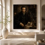 Apothecary Scholar Classical Portrait Wall Art Canvas Print - Image 8