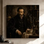 Apothecary Scholar Classical Portrait Wall Art Canvas Print - Image 9