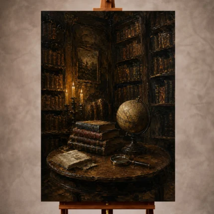 Dark Academia Wall Art wall art print for elegant interiors