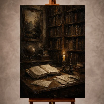 Dark Academia Wall Art wall art print for elegant interiors