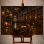 Dark Academia Wall Art wall art print for elegant interiors