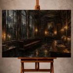 Dark Academia Wall Art wall art print for elegant interiors