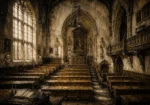 Old University Lecture Hall Dark Academia Wall Art Canvas Print