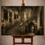 Dark Academia Wall Art wall art print for elegant interiors