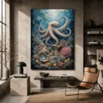 Graceful Pearl Reef Underwater Wall Art Canvas Print - Image 3