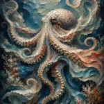 Elegant Ocean Currents Underwater Wall Art Canvas Print