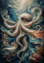 Elegant Ocean Currents Underwater Wall Art Canvas Print