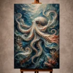 Elegant Ocean Currents Underwater Wall Art Canvas Print