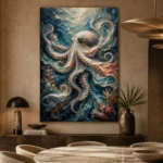 Elegant Ocean Currents Underwater Wall Art Canvas Print - Image 5