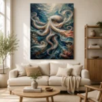Elegant Ocean Currents Underwater Wall Art Canvas Print - Image 7
