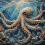 Expansive Octopus Seascape Underwater Wall Art Canvas Print