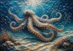 Tranquil Octopus Seafloor Underwater Wall Art Canvas Print