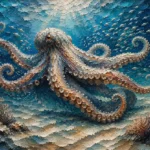 Tranquil Octopus Seafloor Underwater Wall Art Canvas Print