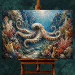 Panoramic Reef Corridor Underwater Wall Art Canvas Print - Image 2