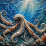 Sapphire Ocean Octopus Underwater Wall Art Canvas Print