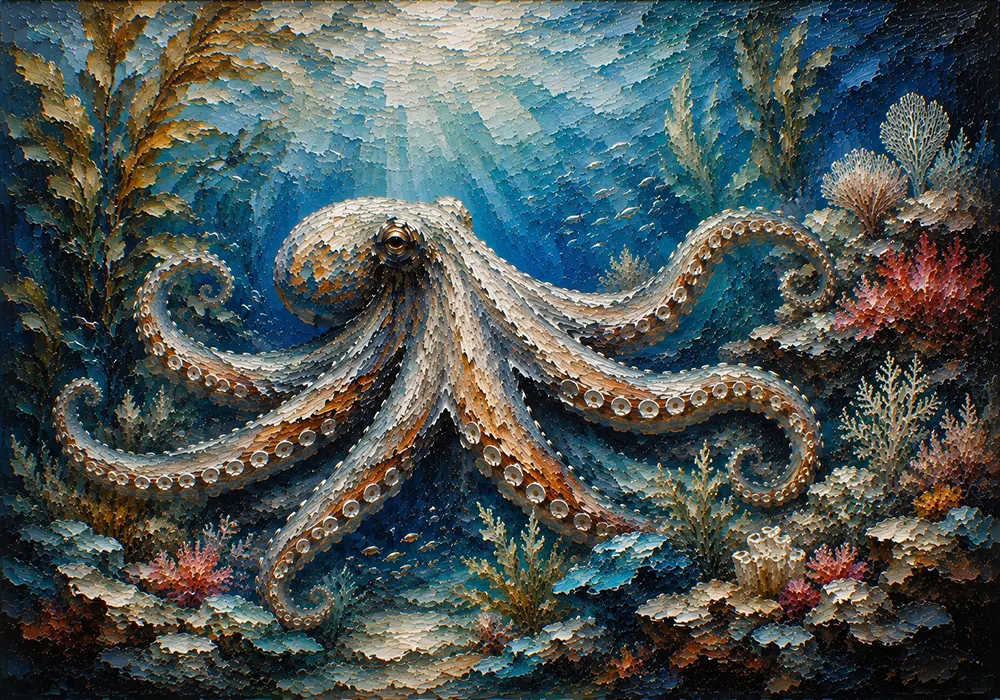 Panoramic Kelp Forest Underwater Wall Art Canvas Print