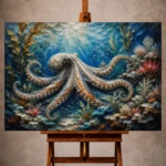 Panoramic Kelp Forest Underwater Wall Art Canvas Print