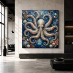 Radiant Octopus Underwater Wall Art Canvas Print - Image 5