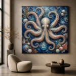 Radiant Octopus Underwater Wall Art Canvas Print - Image 6